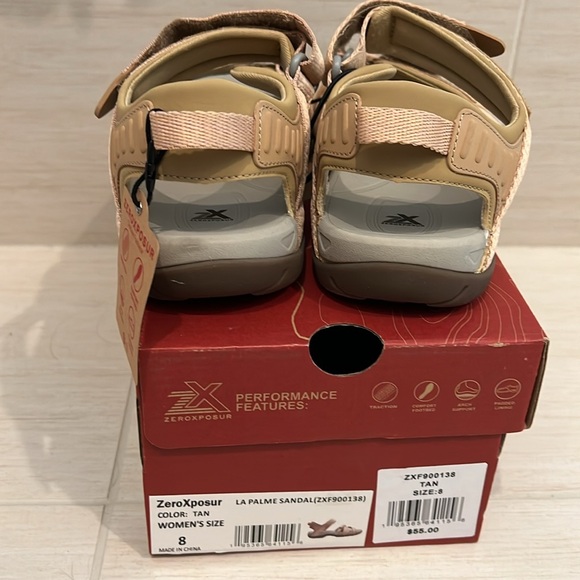 NEW in box ZeroXposur La Palme Sandal | Size 8 | Tan - Picture 7 of 7